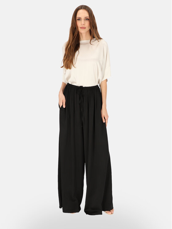 L’AF L’AF Spodnie materiałowe Sheron Czarny Wide Leg