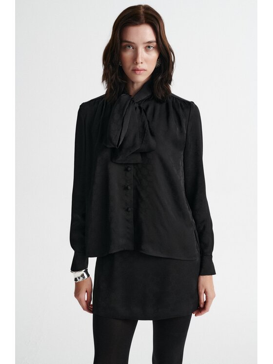 MARI PRETI MARI PRETI Spódnica mini MONOGRAM M OBSIDIAN Czarny Regular Fit