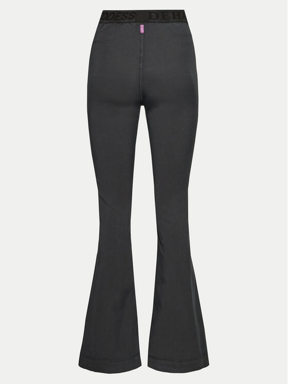 Deha Deha Hlače D02557 Crna Slim Fit
