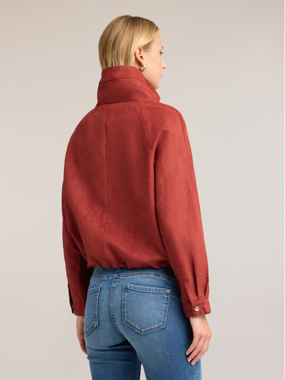 Motivi Motivi Giacca in similpelle R013W000183N026 Rosso Boxy Fit
