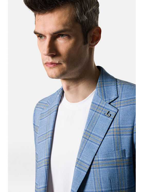 Lancerto Lancerto Marynarka Florence MA131123000016.NIEBIESKI Niebieski Slim Fit