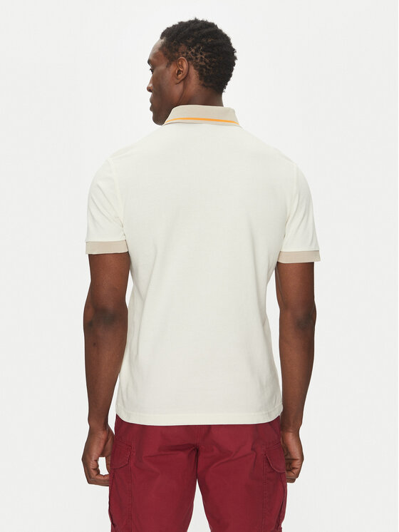 Napapijri Napapijri Polo E-Zeri NP0A4ID4 Écru Regular Fit