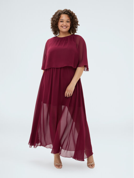 Fiorella Rubino Fiorella Rubino Sukienka wieczorowa 7020T001869N036 Bordowy A-Line Fit