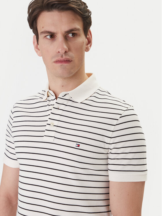 Tommy Hilfiger Tommy Hilfiger Polo majica 1985 MW0MW17771 Bež Slim Fit