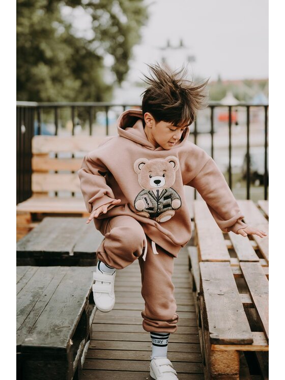 Bejbi Story Bejbi Story Bluza Bluza oversize Harry teddy z kapturem Brązowy Oversize