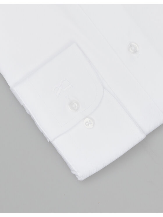 Borgio Borgio Koszula manziana Biały Slim Fit