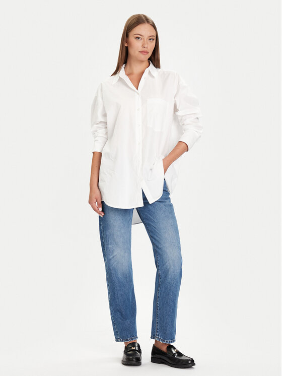 Marc O'Polo Marc O'Polo Риза 508 1134 42221 Бял Boyfriend Fit
