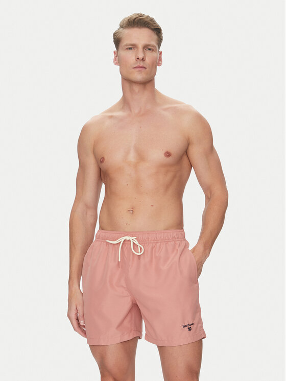 Barbour Barbour Pantaloni scurți pentru înot Staple Logo 5"MSW0064PI55 Roz Regular Fit