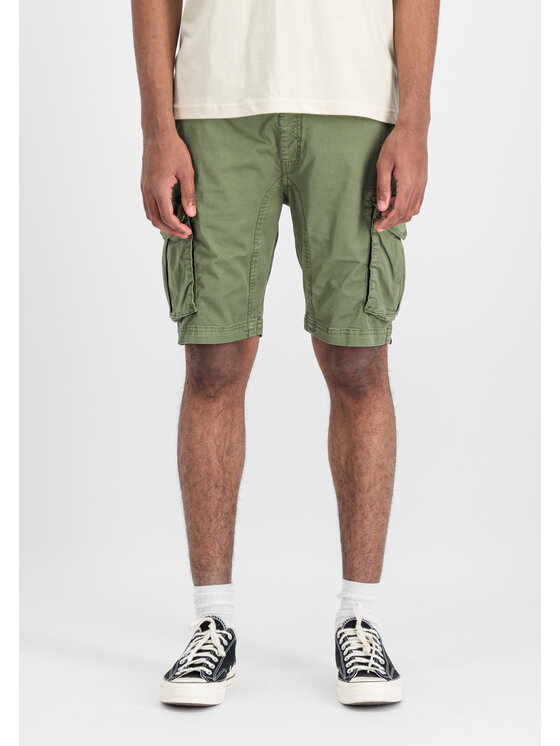 Alpha Industries Alpha Industries Szorty sportowe Cotton Twill Jogger Short Zielony Regular Fit