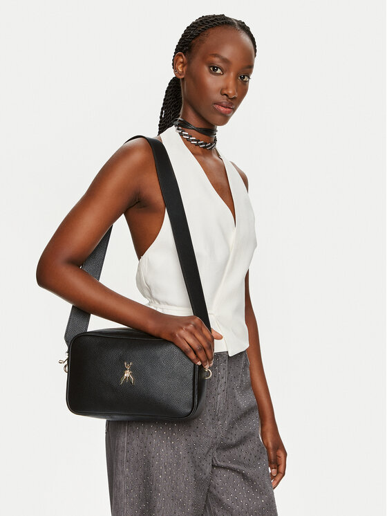 PATRIZIA PEPE CP0937DS04W146 関税送料込 Torebka czarna z logo PATRIZIA PEPE - Butik Online MAICON