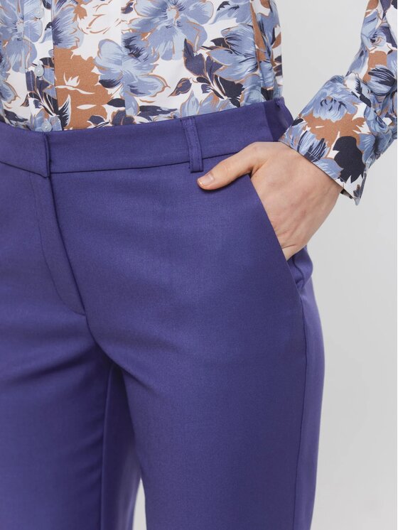 Willsoor Willsoor Spodnie materiałowe 68238 Fioletowy Cigarette Fit