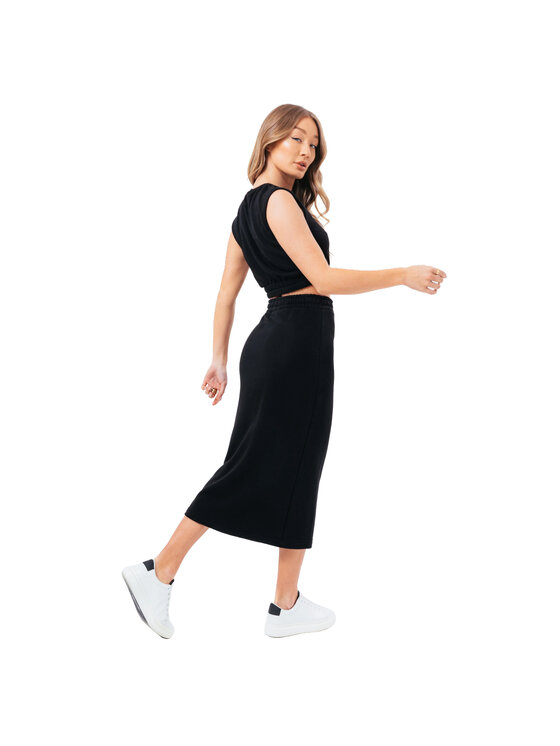 HYPE HYPE Gonna Justhype Sweat Midi Skirt Loungewear Set Nero Regular Fit