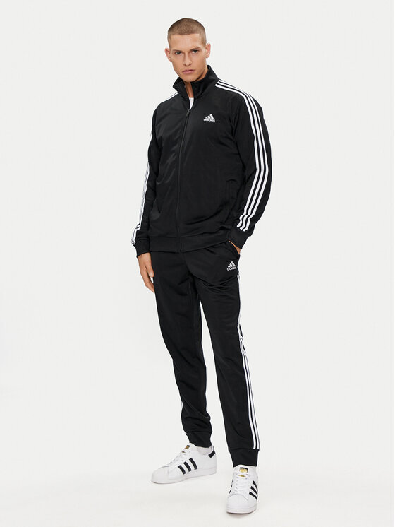 adidas adidas Sportinis kostiumas Basic 3-Stripes IC6747 Juoda Regular Fit
