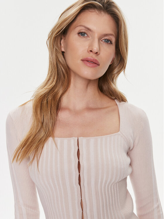 Guess Guess Kardigán Allie W4RR43 Z2YN2 Bézs Slim Fit
