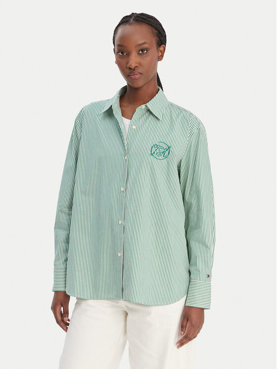Tommy Hilfiger Tommy Hilfiger Camicia WW0WW48190 Verde Regular Fit