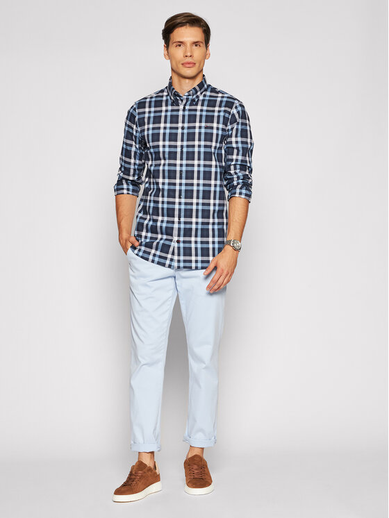 Camicia Multi Check MW0MW18972 Blu scuro Regular