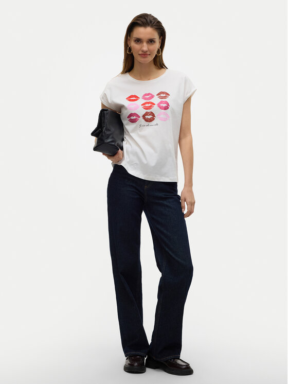 Vero Moda Vero Moda T-shirt Cysma 10328272 Bijela Regular Fit