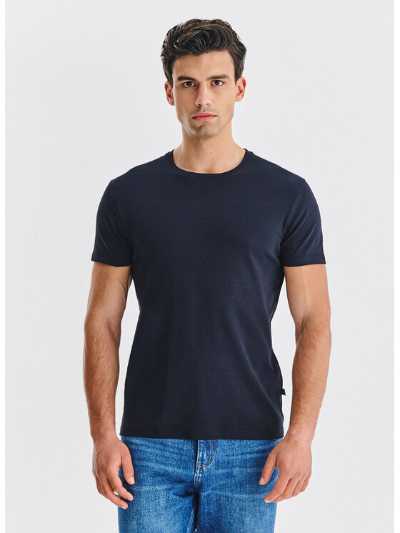 Pako Lorente Pako Lorente T-Shirt P000B-TT-005 Granatowy Regular Fit