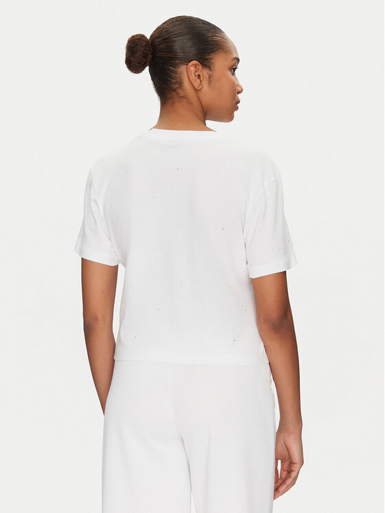 Guess Guess Tricou V5GI00 I3Z14 Alb Boxy Fit