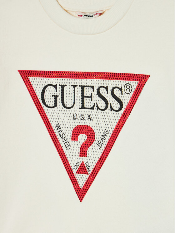 Guess Guess Felpa J4YQ22 KA6R4 Écru Regular Fit