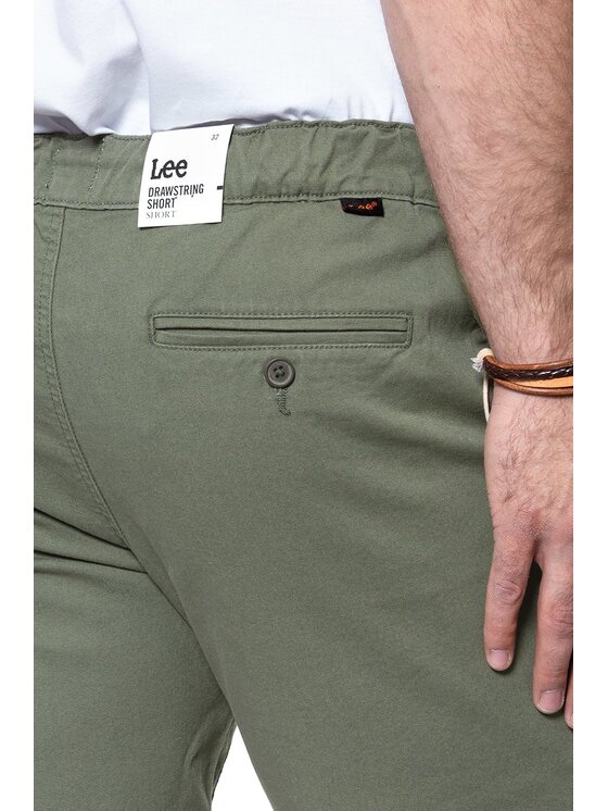 Lee Lee Szorty materiałowe DRAWSTRING SHORT Beżowy Slim Fit