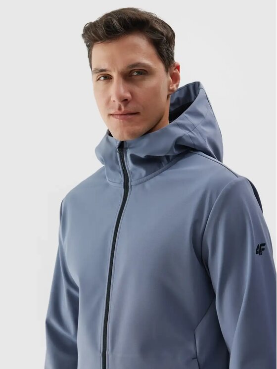 4F 4F Kurtka softshell 4FWAW24TSOFM283-32S Granatowy Regular Fit