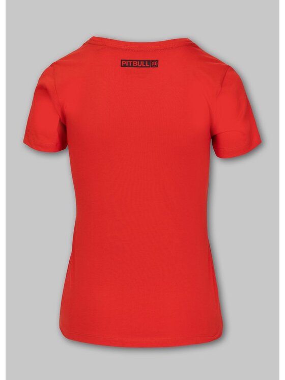 PITBULL PITBULL T-Shirt Koszulka damska HILLTOP M Czerwony Regular Fit
