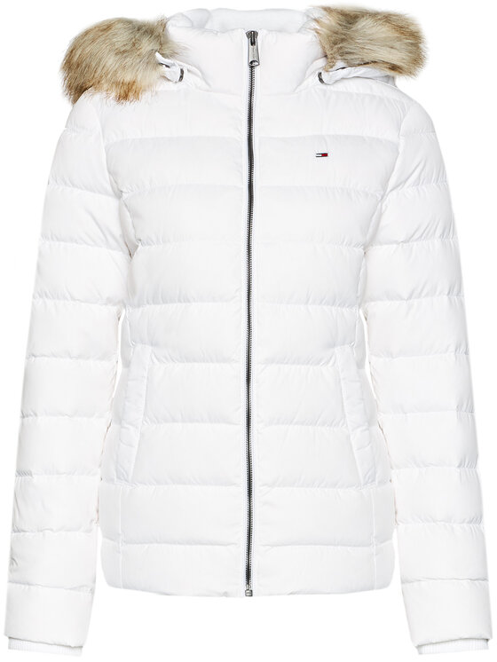 Tommy Jeans Tommy Jeans Μπουφάν πουπουλένιο Basic Hooded DW0DW08588 Λευκό Slim Fit