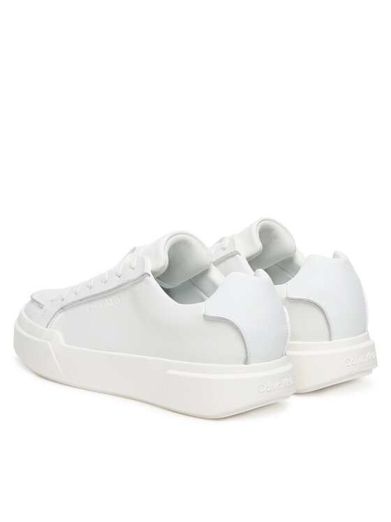 Calvin Klein Calvin Klein Sneakersy Chunky Cupsole Lace Up Lth Pinch YM0YM01454 Biały