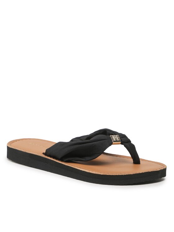 Tommy Hilfiger Tommy Hilfiger Žabky Th Elevated Beach Sandal FW0FW06985 Černá