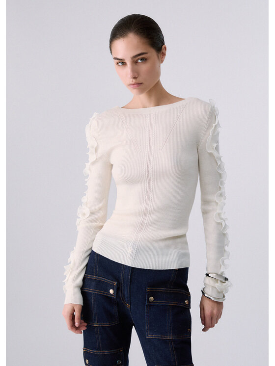 Liu Jo Liu Jo Maglione CF6042MA82O10701 Bianco Regular Fit