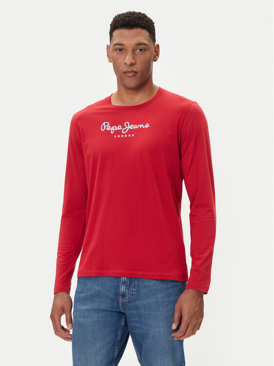 Pepe Jeans Pepe Jeans Longsleeve Eggo Long N PM5010135 Rot Regular Fit