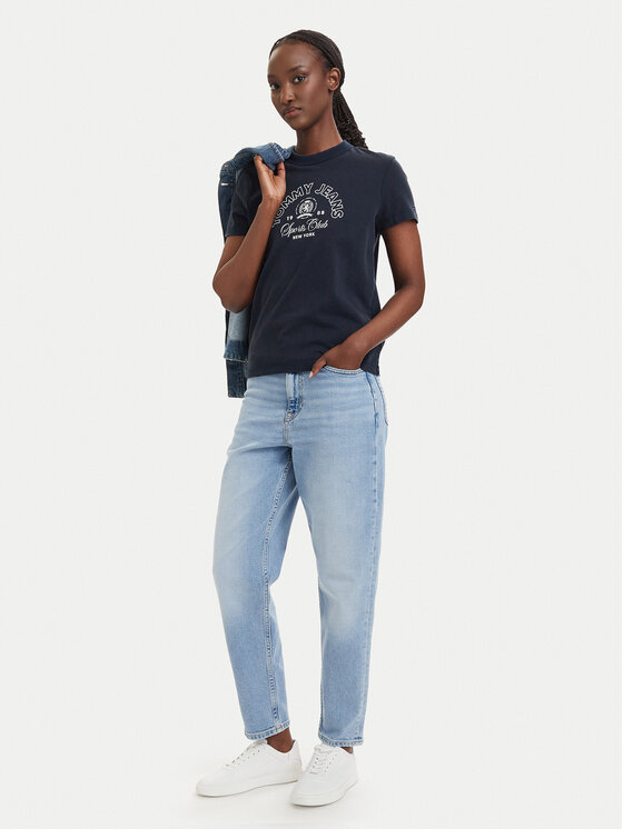 Tommy Jeans Tommy Jeans Tričko Heritage Logo DW0DW22816 Tmavomodrá Regular Fit