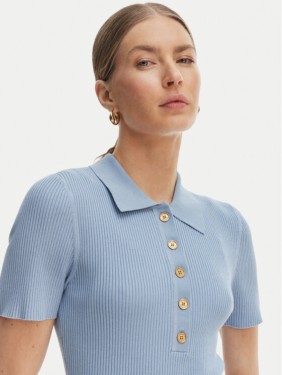 MICHAEL Michael Kors MICHAEL Michael Kors Rochie tricotată MT5834F33D Albastru celest Regular Fit