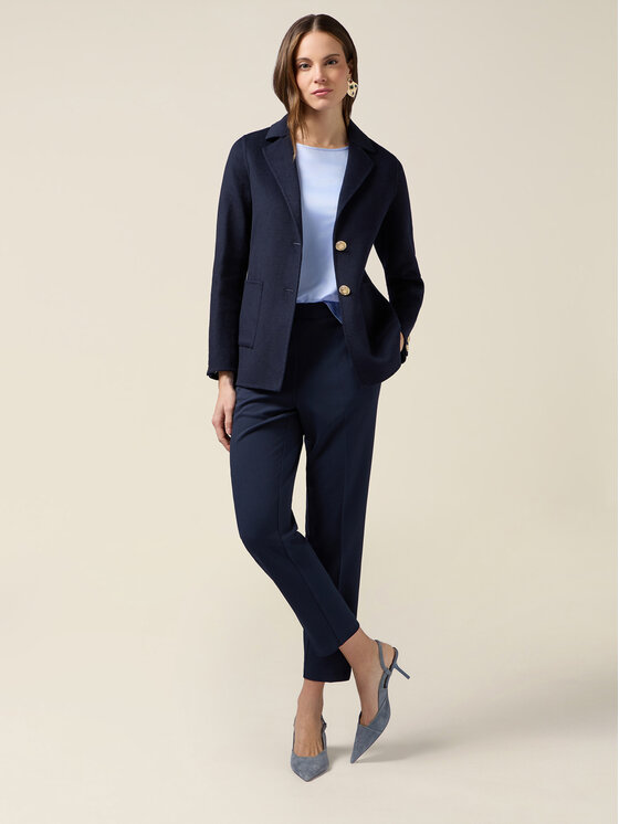 Oltre Oltre Spodnie materiałowe P273J102543N034 Niebieski Regular Fit
