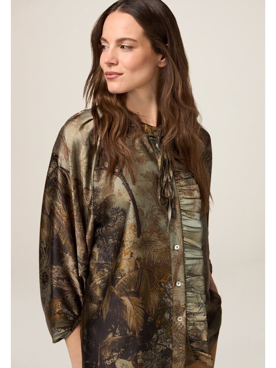 Oltre Oltre Camicia 5216J000791N0S5 Verde Over Fit