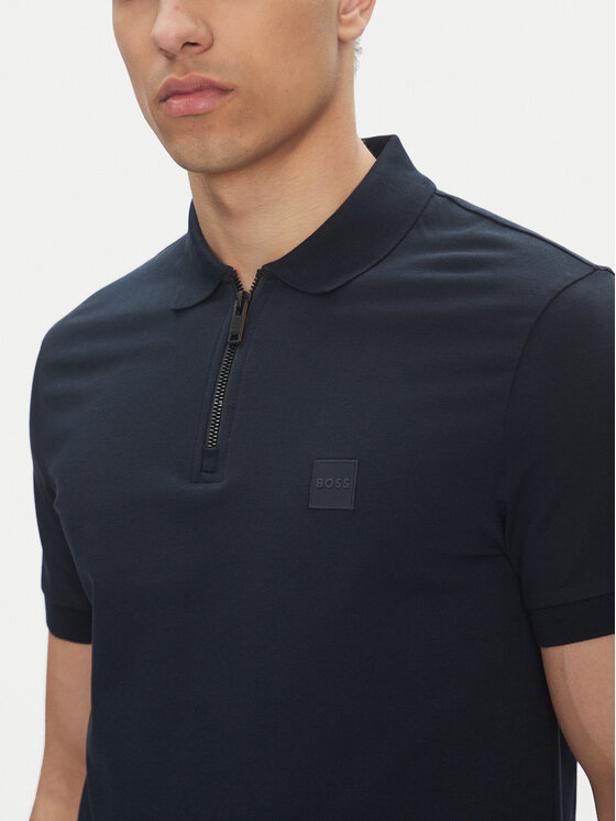 BOSS BOSS Polokošile Passerzip 50537507 Tmavomodrá Slim Fit
