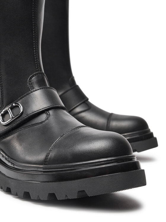 TWINSET TWINSET Ботуши Chelsea 242GCJ S Черен