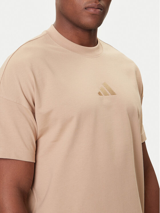adidas adidas T-Shirt ALL SZN JX5083 Beżowy Loose Fit
