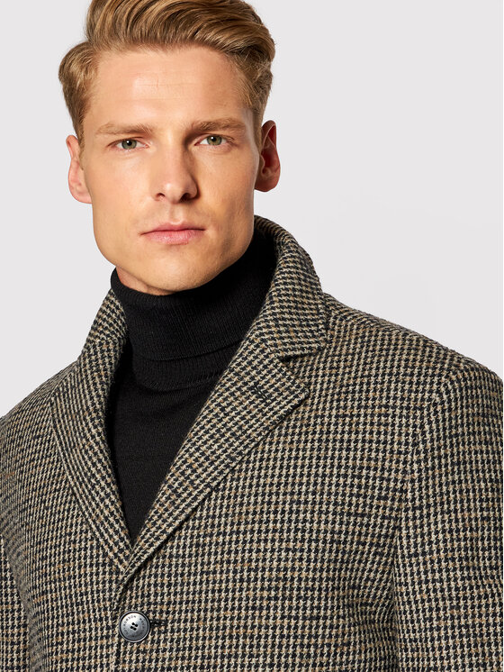 Cappotto di lana 5971-98 Marrone Regular Fit