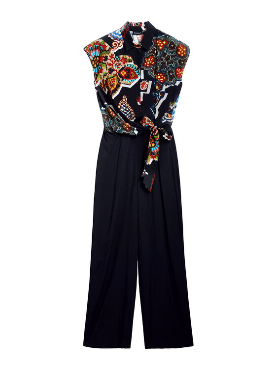 Desigual Desigual Kombinezon Paisley 25SWPW20 Crna Regular Fit