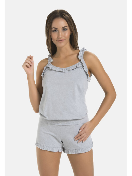 Teyli Teyli Piżama damska Sleepy Szary Standard Fit
