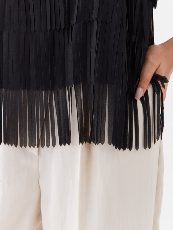 Sisley Sisley Μπλουζάκι 5AM2LH00S Μαύρο Regular Fit