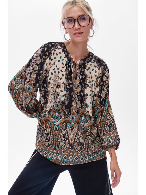 blue shadow blue shadow Bluzka Simona Kolorowy Regular Fit