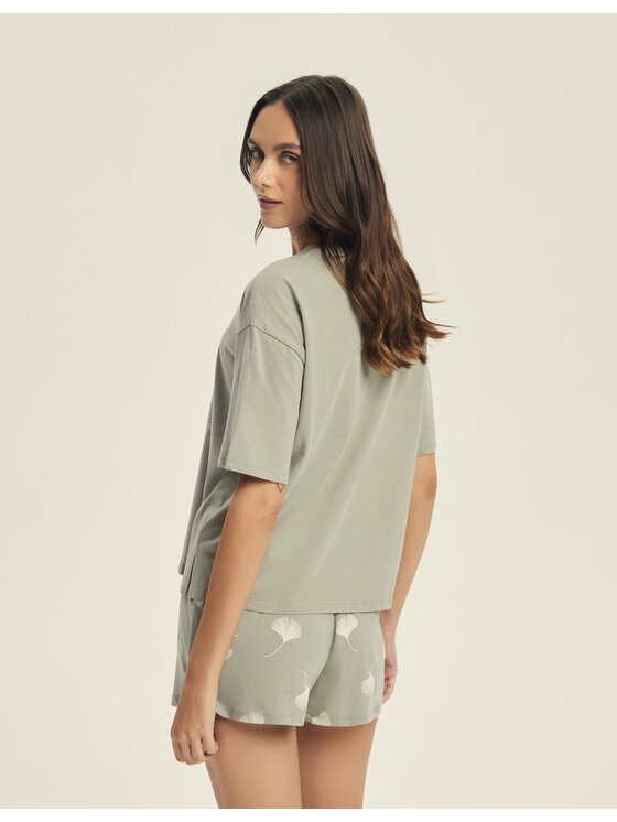 Esotiq Esotiq Piżama 43844 Zielony Regular Fit