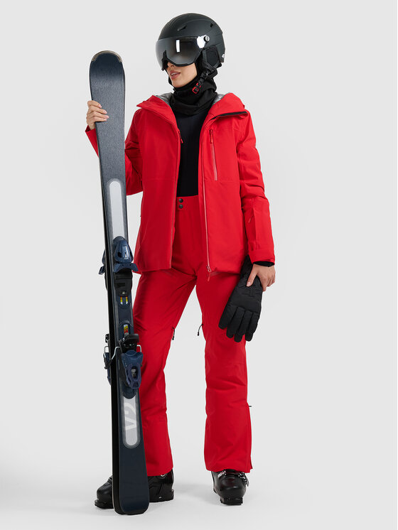 4F 4F Spodnie narciarskie SKI PERFORMANCE Czerwony Regular Fit