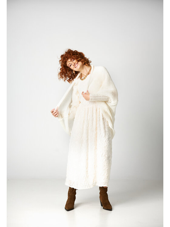 Kardigan YOU by Tokarska, Rozmiar L/XL, Biały, Kamila alpaka