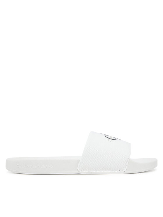 Calvin Klein Jeans Calvin Klein Jeans Şlapi Slide Monogram Cv YM0YM01271 Alb