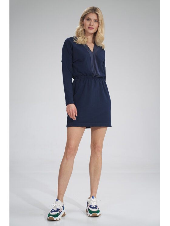 FIGL FIGL Sukienka codzienna M753 Granatowy A-Line Fit