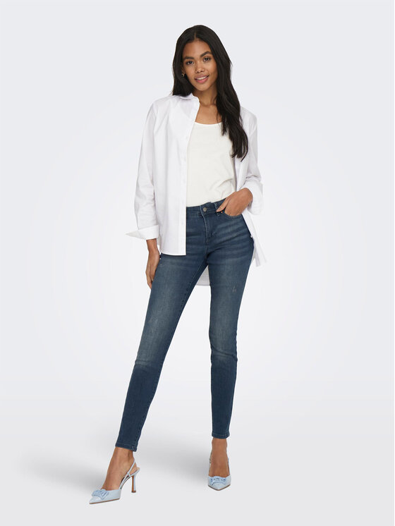 ONLY ONLY Džinsi 15233288 Zils Skinny Fit